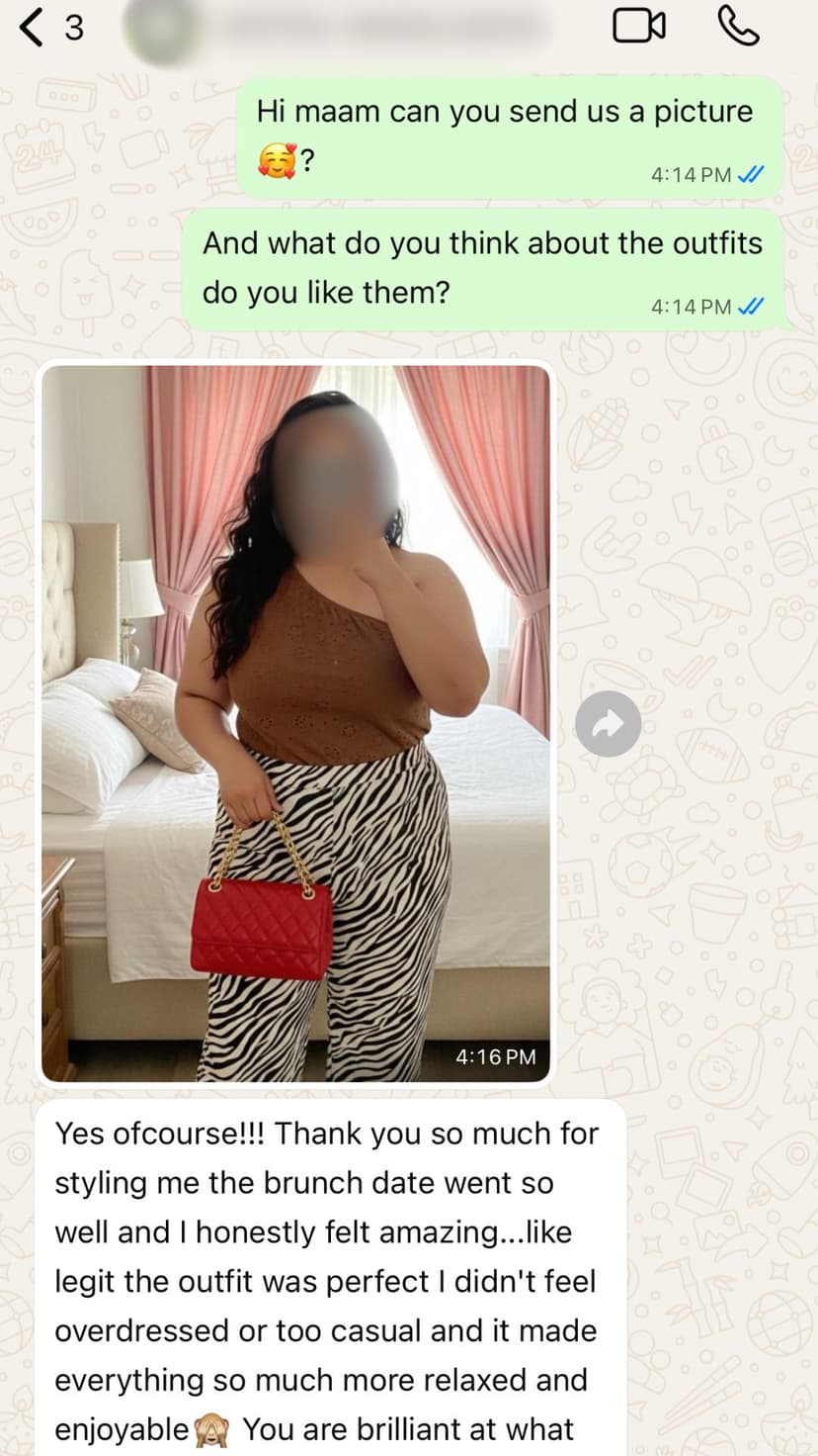 WhatsApp testimonial screenshot